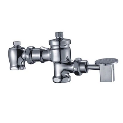 Pedal veggmontert toalett messing flush ventil